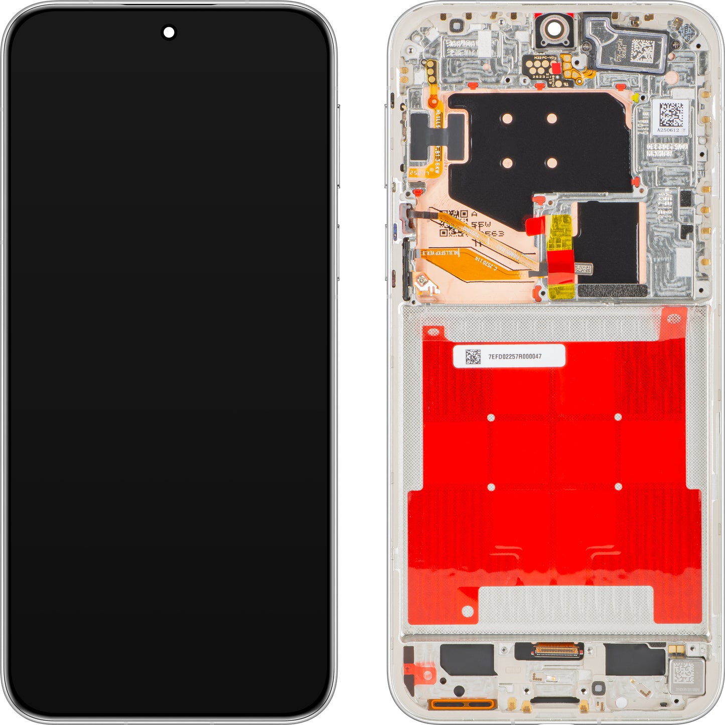 Écran tactile Huawei Pura 80 Pro avec cadre, Blanc (Glazed White), Pack de service 02357EFD