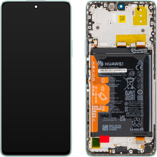 Écran tactile Huawei nova 11i, avec cadre et batterie, vert menthe, Service Pack 02355PFM