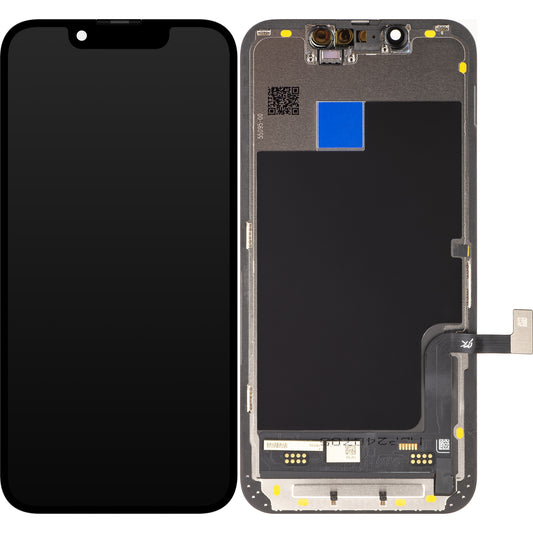 Ecran tactile JK pour Apple iPhone 13 mini, avec cadre, version In-Cell LCD, noir