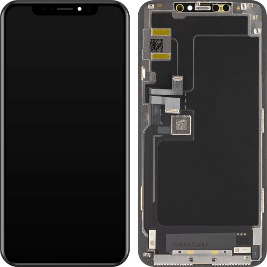 Ecran tactile JK pour Apple iPhone 11 Pro Max, avec cadre, version OLED, noir