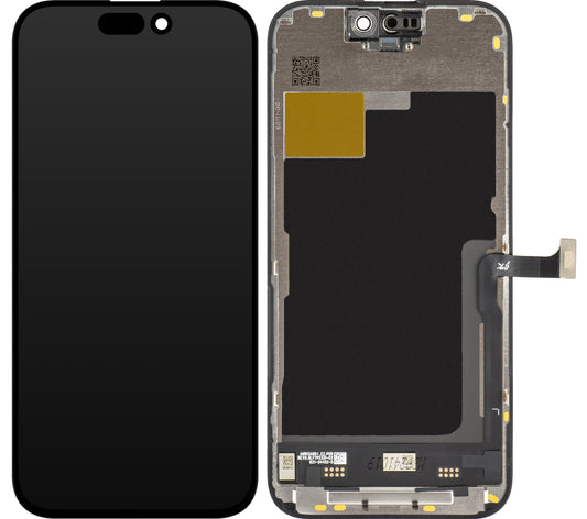JK Écran tactile pour Apple iPhone 15 Pro, avec cadre, version In-Cell LCD, noir