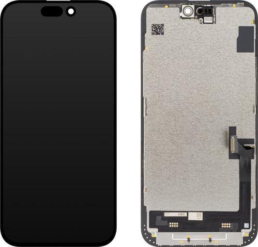 Ecran tactile JK pour Apple iPhone 15 Plus, avec cadre, version In-Cell LCD, noir