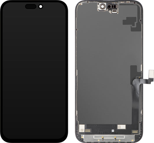 Écran tactile JK pour Apple iPhone 16 Plus, avec cadre, Version LCD In-Cell IC Movable, Noir