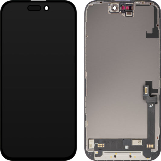 Écran tactile JK pour Apple iPhone 16, avec cadre, Version LCD In-Cell IC Movable, Noir