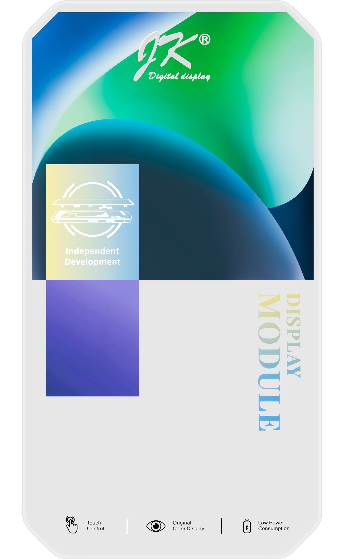 JK Écran tactile pour Apple iPhone 15, avec cadre, version In-Cell LCD, noir