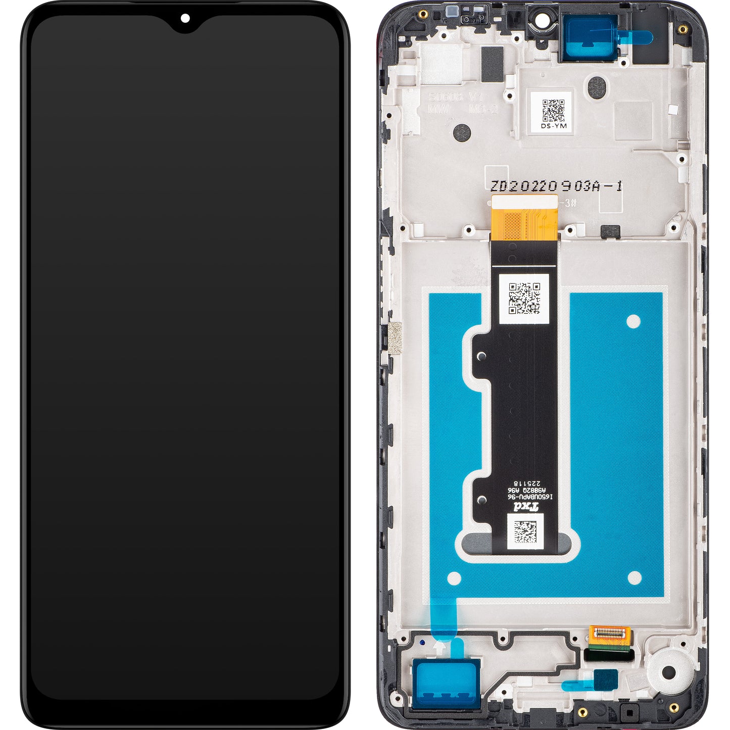 Touchscreen Display Motorola Moto E22i / E22, with Frame, Black, Service Pack 5D68C21594