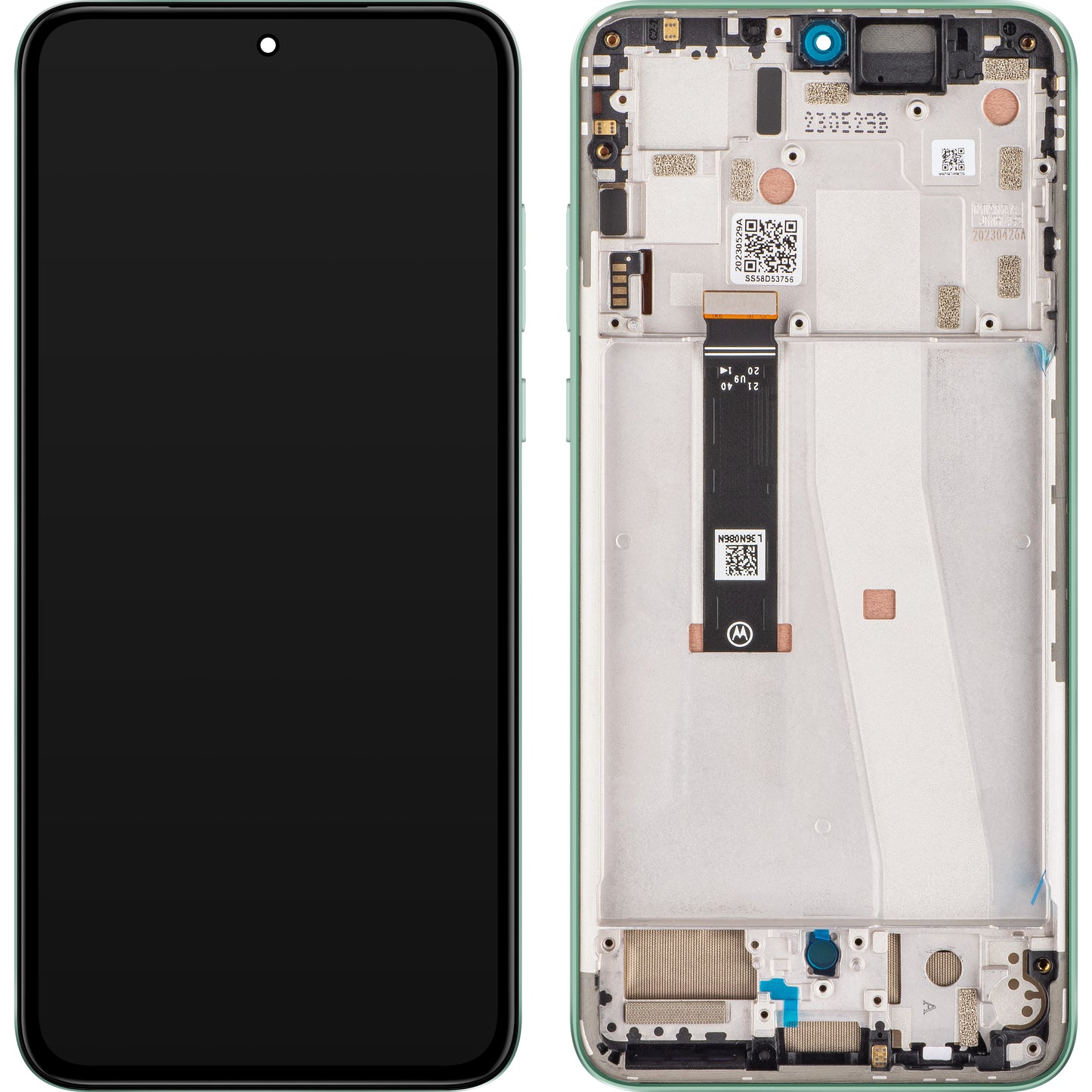 Motorola Edge 30 Neo Écran tactile, avec cadre, vert (Aqua Foam), Service Pack 5D68C21406