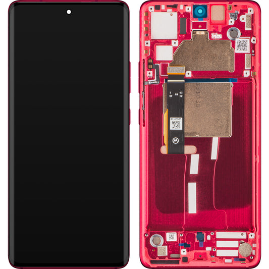 Écran tactile Motorola Edge 30 Fusion, avec cadre, rouge (Viva Magenta), Service Pack 5D68C22034