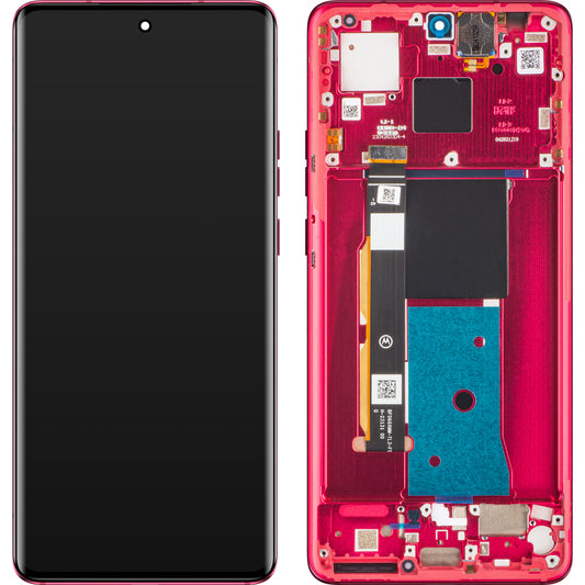 Touchscreen Display Motorola Edge 40, with Frame, Red (Viva Magenta), Service Pack 5D68C22712