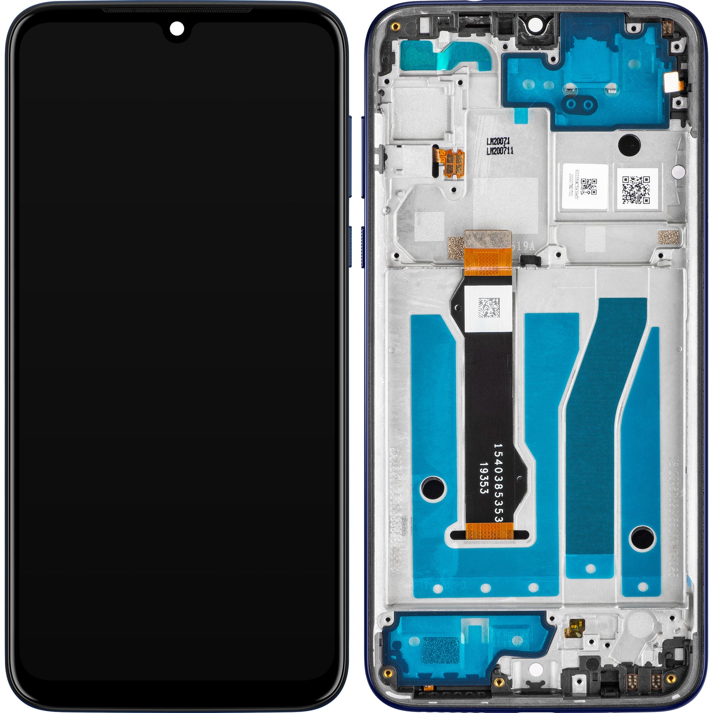 Motorola Moto G8 Plus Écran tactile avec cadre, bleu foncé, Service Pack 5D68C15528