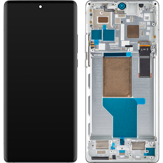 Écran tactile Motorola Edge 30 Ultra avec cadre, blanc étoilé, Service Pack 5D68C21453