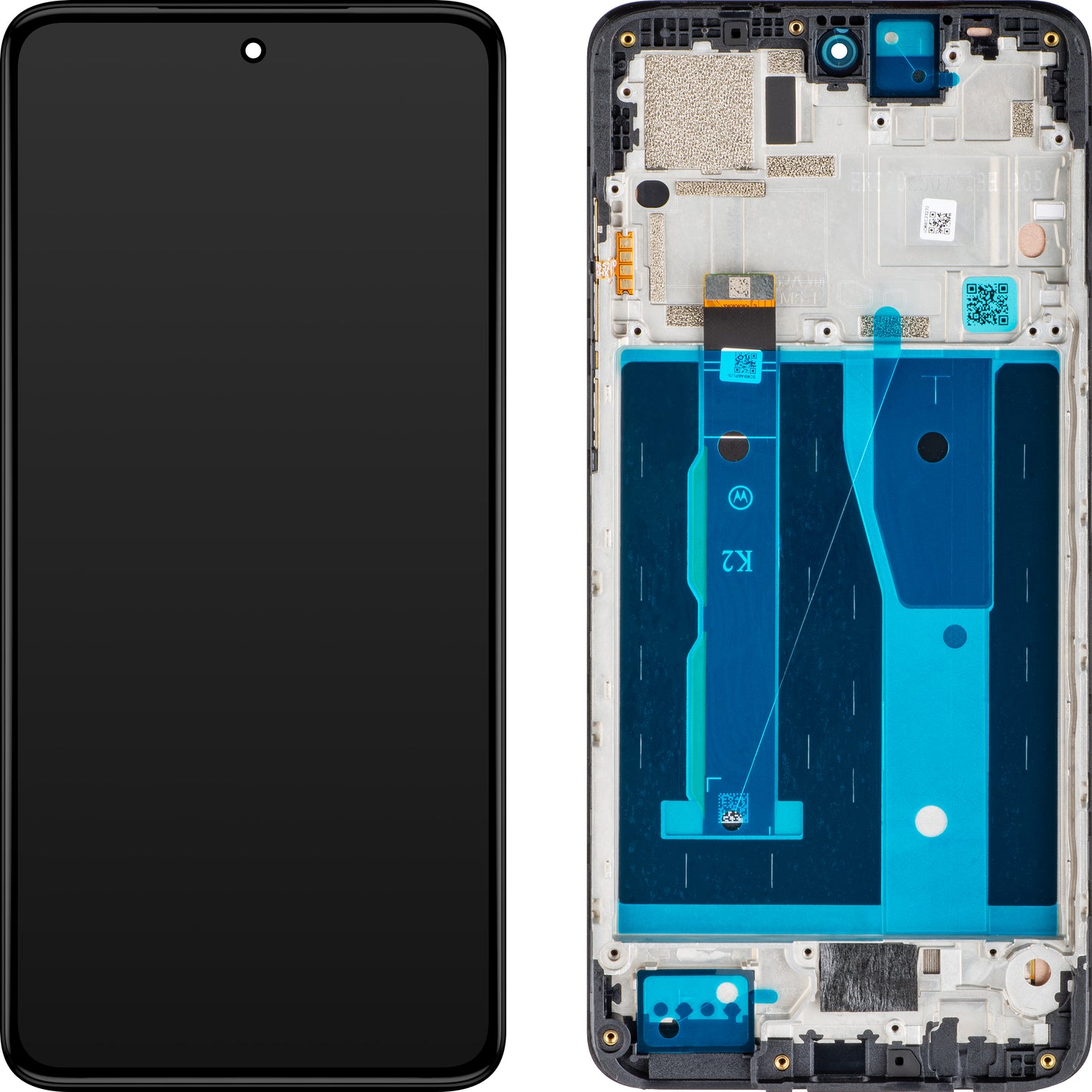 Touchscreen Display Motorola Moto G84, with Frame, Black, Service Pack 5D68C23231