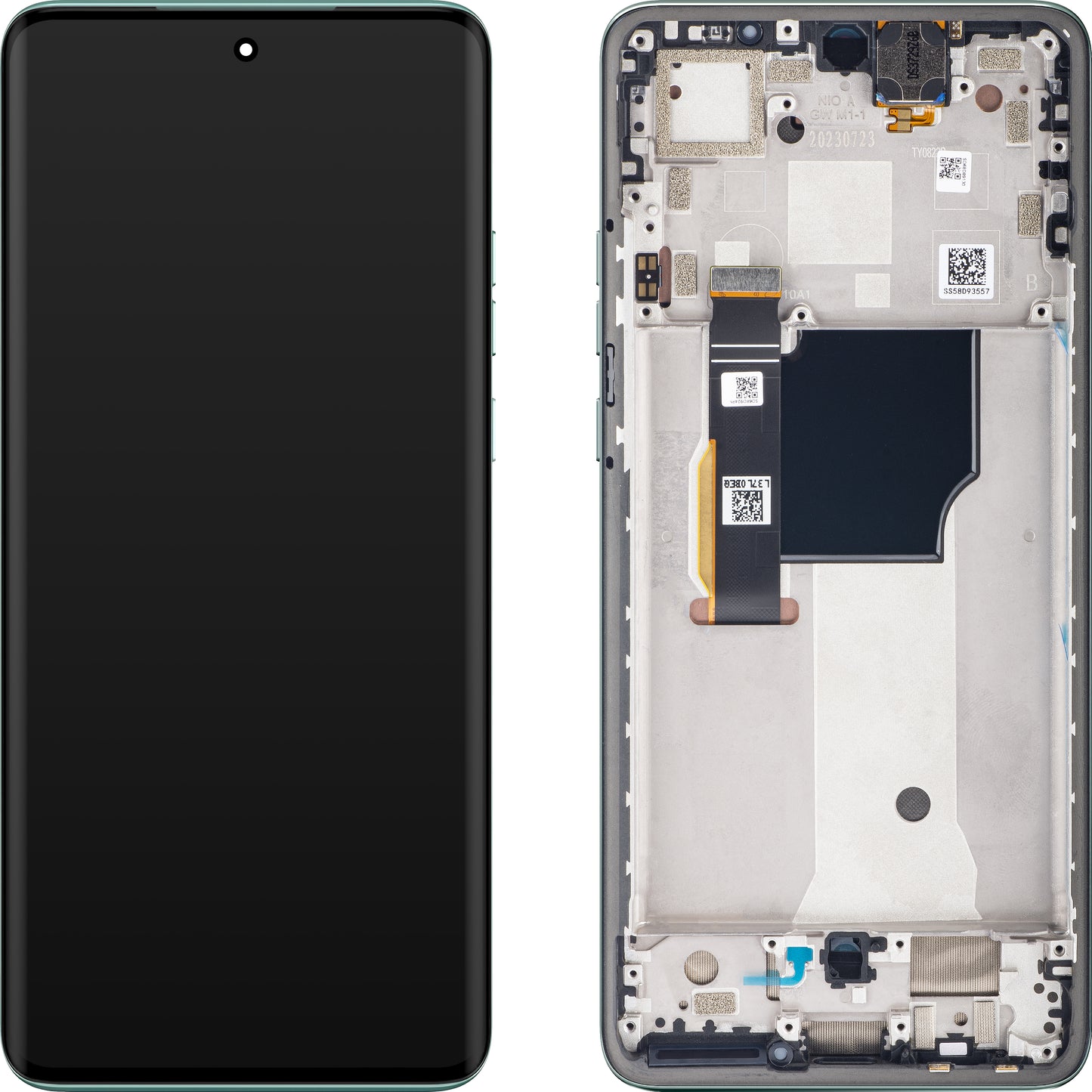 Écran tactile Motorola Edge 40 Neo, avec cadre, version L3, Turquoise (Soothing Sea), Service Pack 5D68C23159