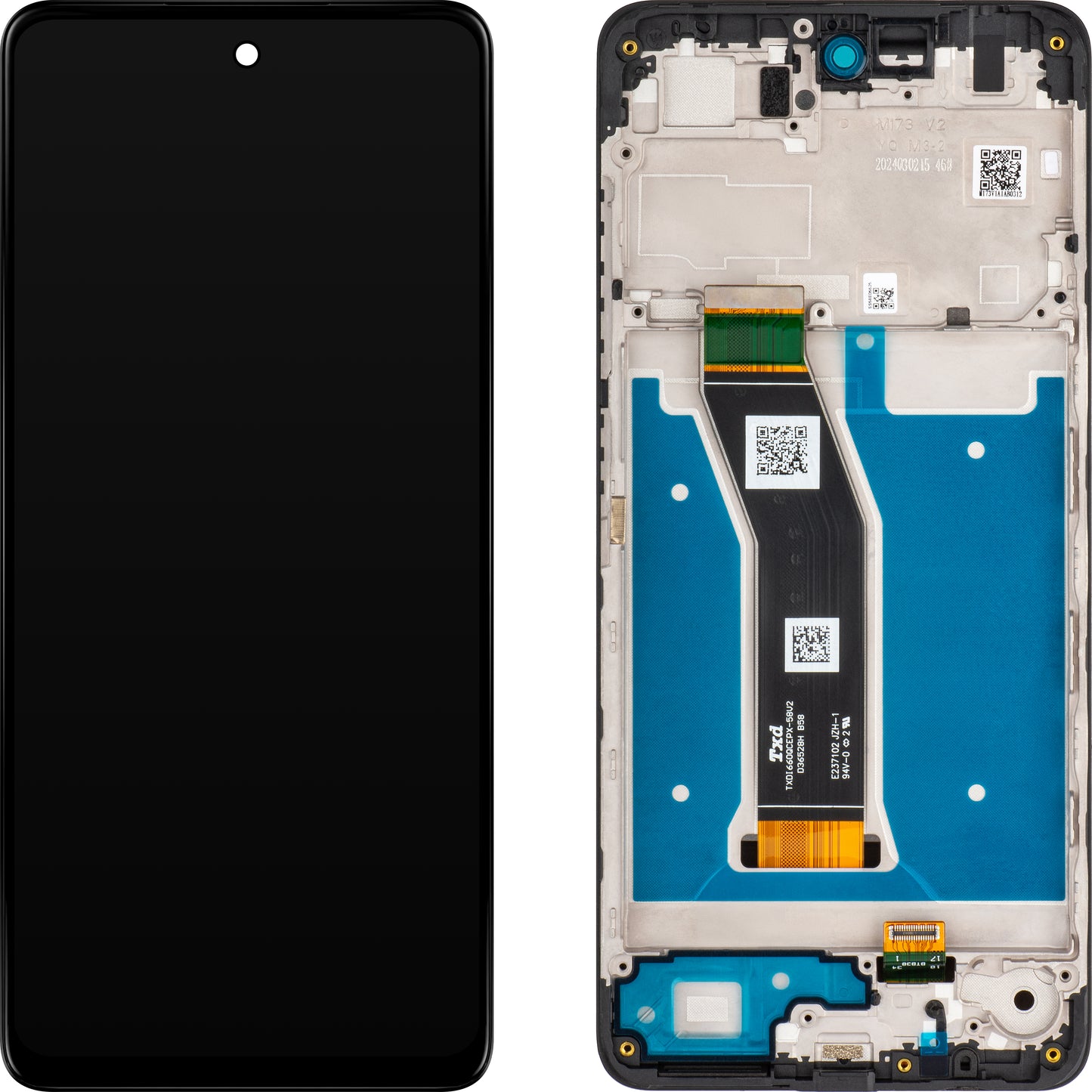 Écran tactile Motorola Moto G04, avec cadre, noir, Service Pack 5D68C23890