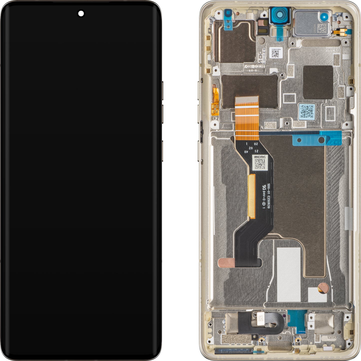 Écran tactile Motorola Edge 50 Ultra, avec cadre, beige (bois nordique), Service Pack 5D68C24484