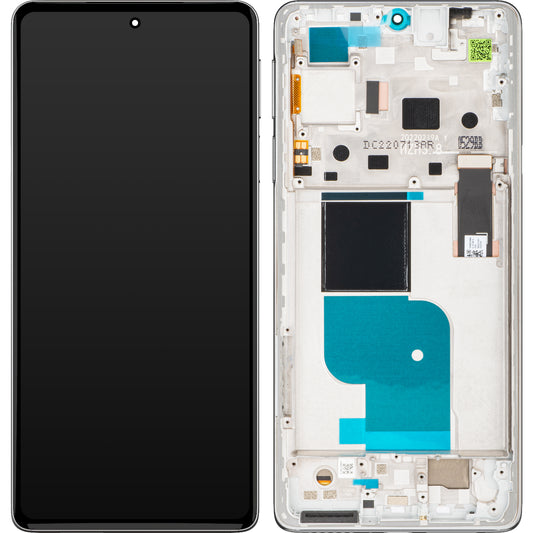 Écran tactile Motorola Edge 30 Pro, avec cadre, Silver (Stardust White), Service Pack 5D68C20277