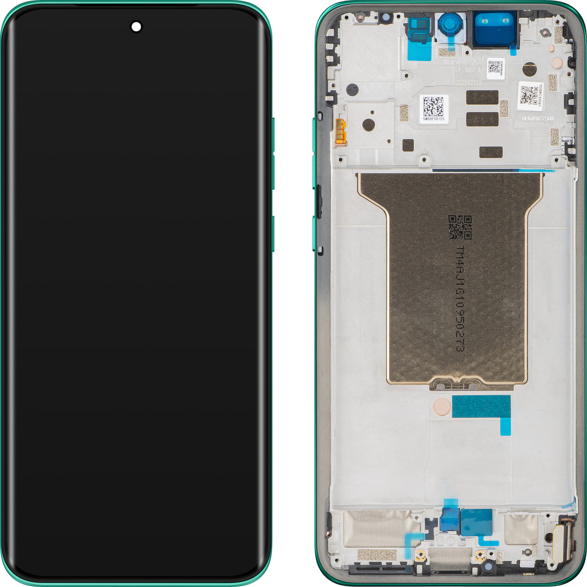 Écran avec écran tactile Motorola Edge 70 Fusion+ / Edge 70 Fusion, avec cadre, vert (Pantone Sporting Green), Service Pack 5D68C32065