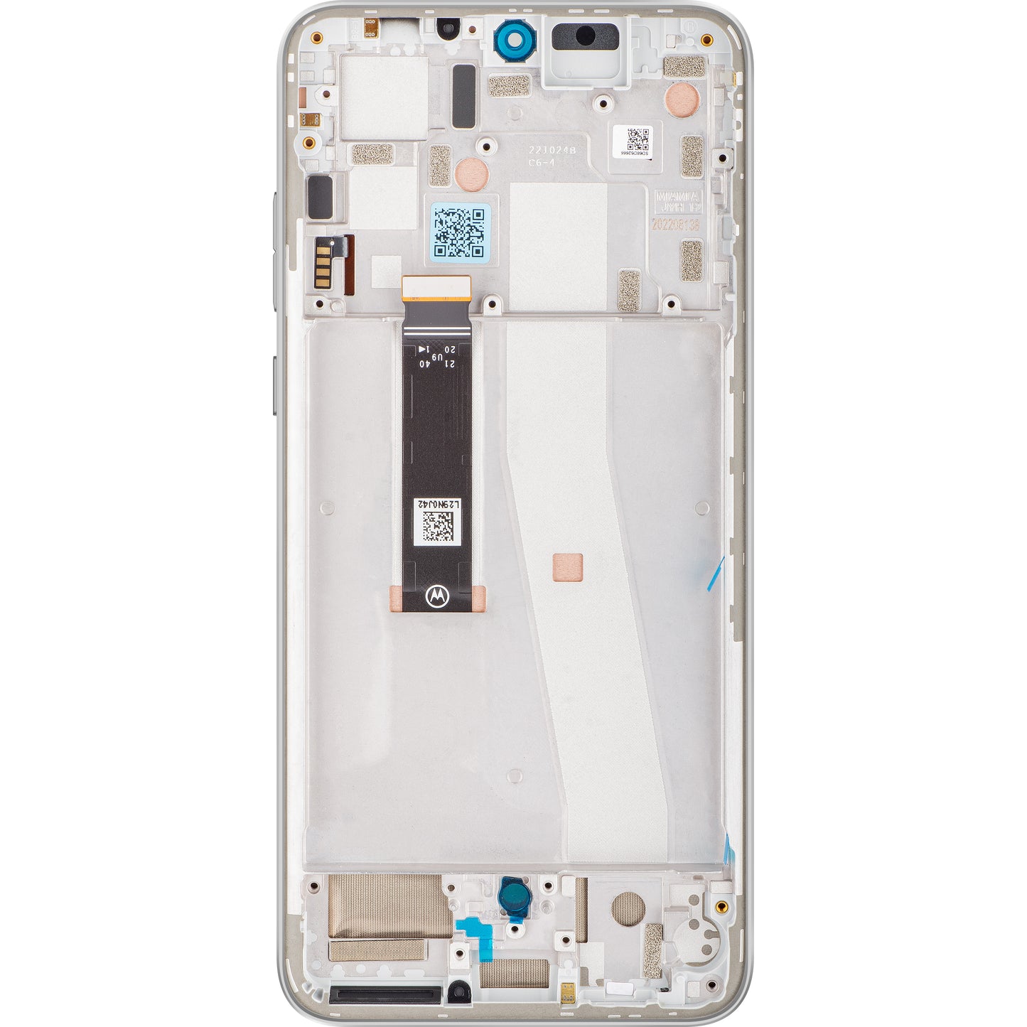 Écran tactile Motorola Edge 30 Neo, avec cadre, argent (palais des glaces), Service Pack 5D68C21404