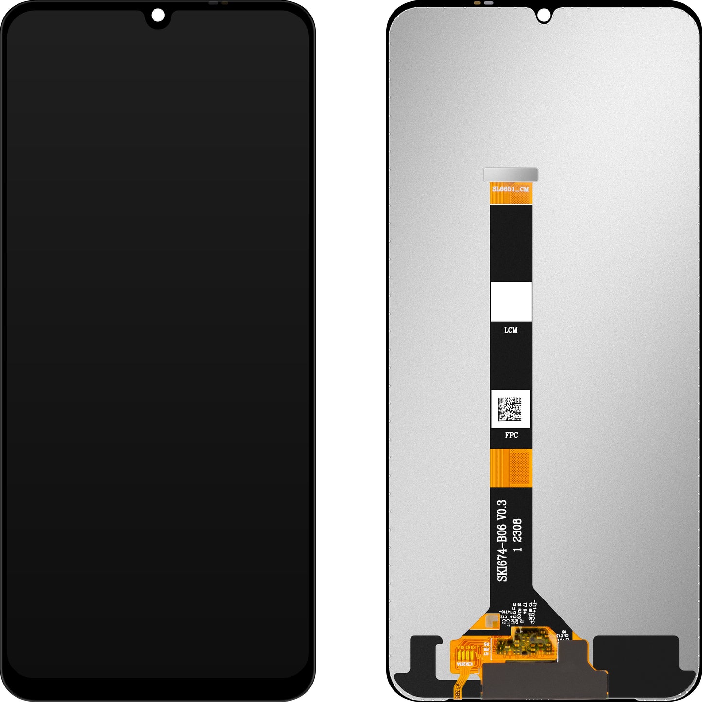 Écran avec Touchscreen MP compatible avec Realme C51 / C53 / Narzo N53 / Note 50