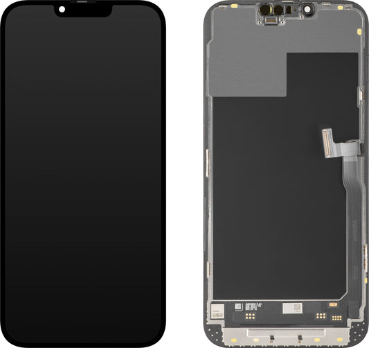 Écran tactile MP compatible avec Apple iPhone 13 Pro Max, avec cadre, Version Soft OLED IC Movable 120Hz FHD, Noir