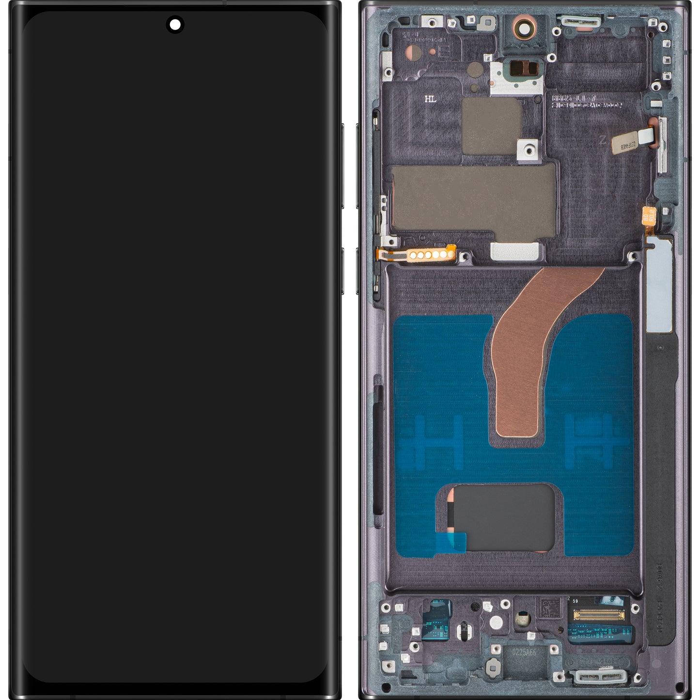 Écran tactile MP compatible avec Samsung Galaxy S22 Ultra 5G S908, avec cadre, version OLED, noir, échange
