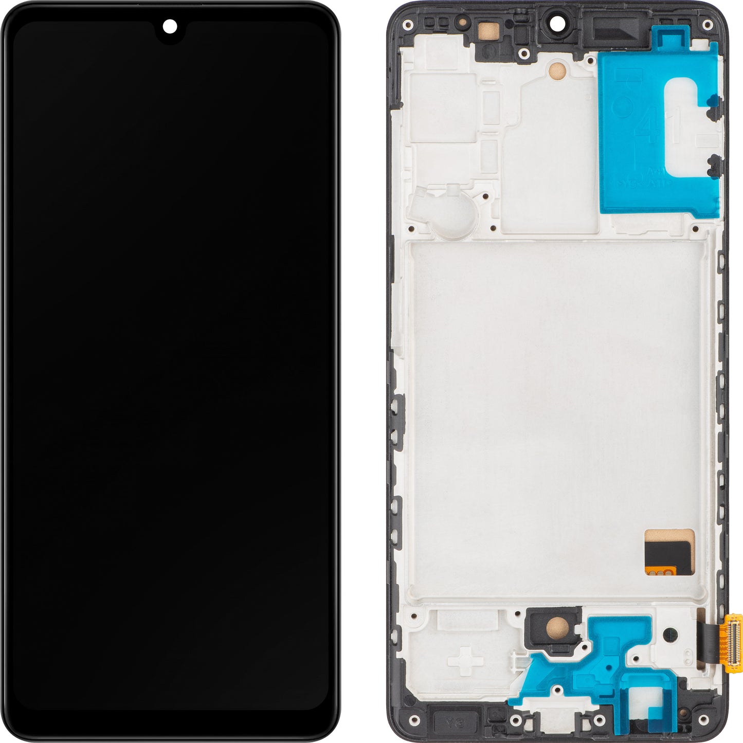 Ecran tactile MP compatible avec Samsung Galaxy A41 A415, avec cadre, noir