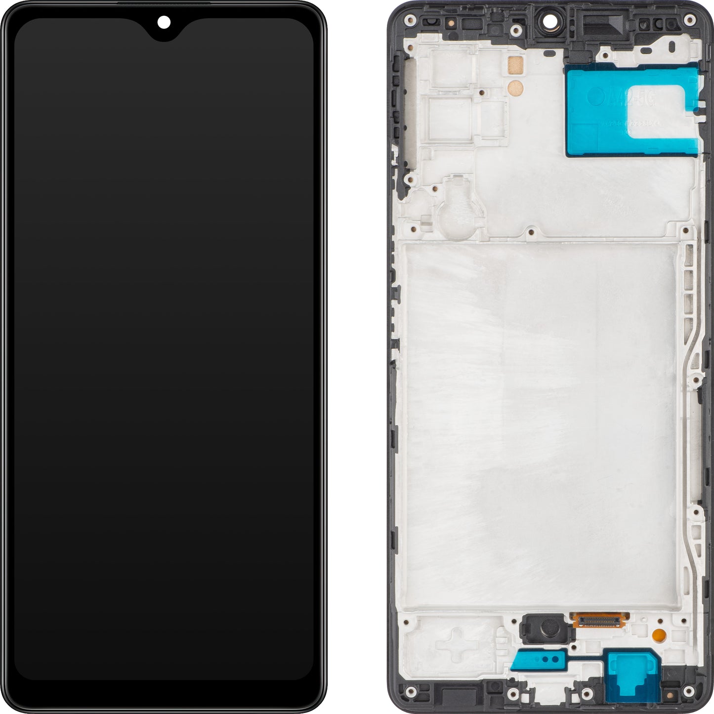 Ecran tactile MP compatible avec Samsung Galaxy A42 5G A426, avec cadre, noir