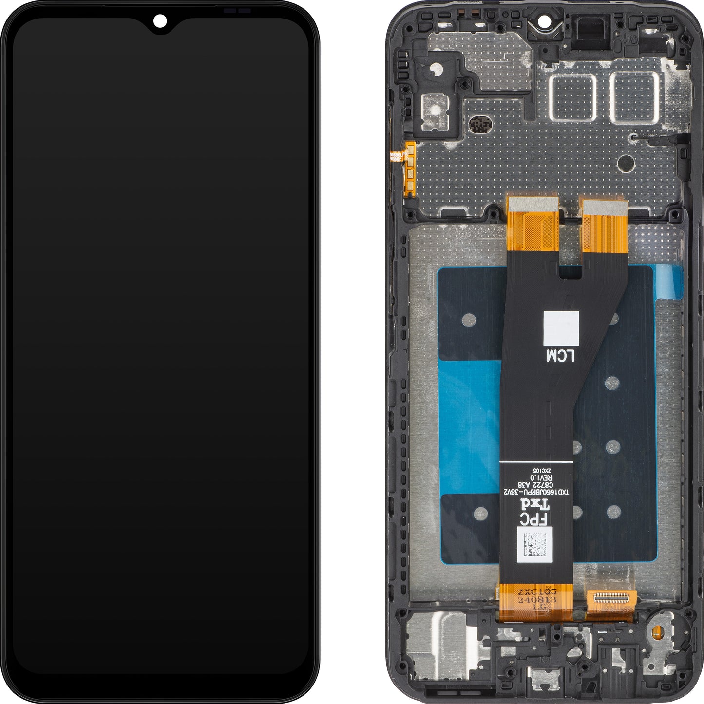 Ecran tactile MP compatible avec Samsung Galaxy A14 5G A146, avec cadre, noir