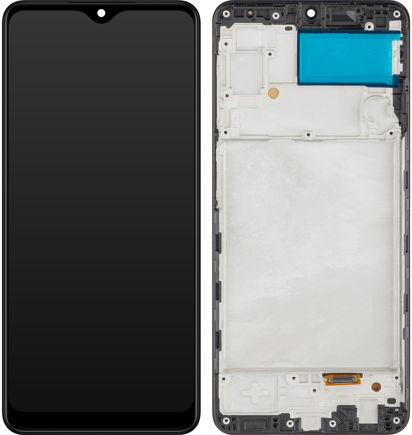 Ecran tactile MP compatible avec Samsung Galaxy A22 A225, avec cadre, version OLED, noir