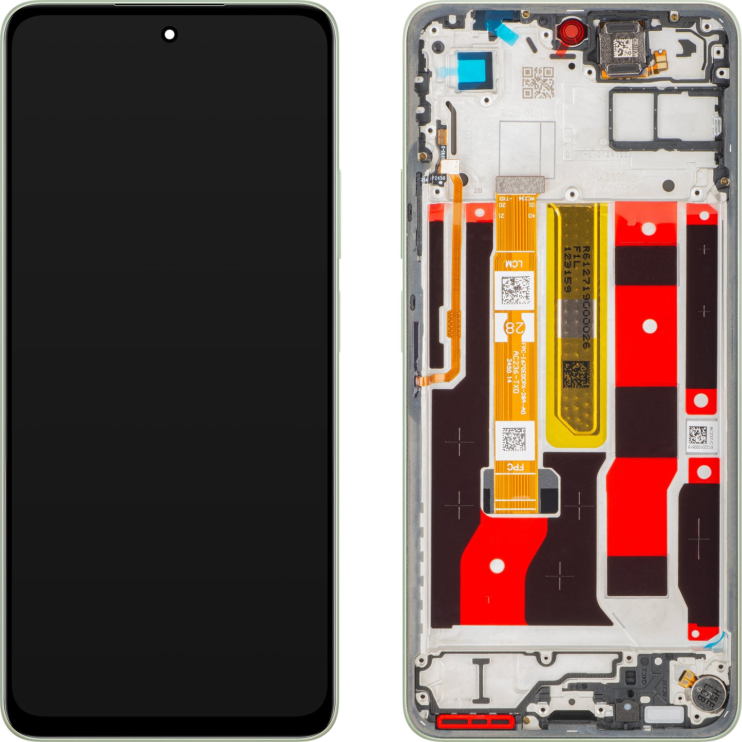 Écran avec Touchscreen Oppo A5 Energy / A5 Pro, avec Cadre, Vert (Olive Green), Service Pack 621029000494