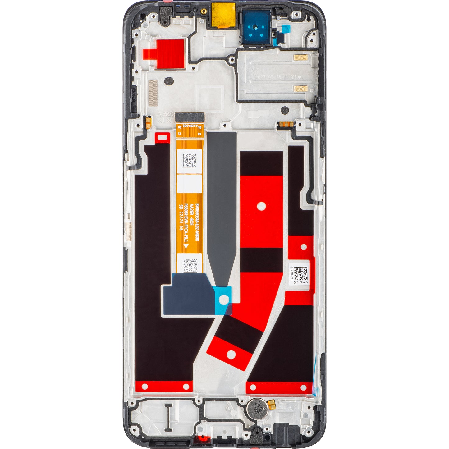 Écran tactile Oppo A77 5G, avec cadre, noir, Service Pack 4130192