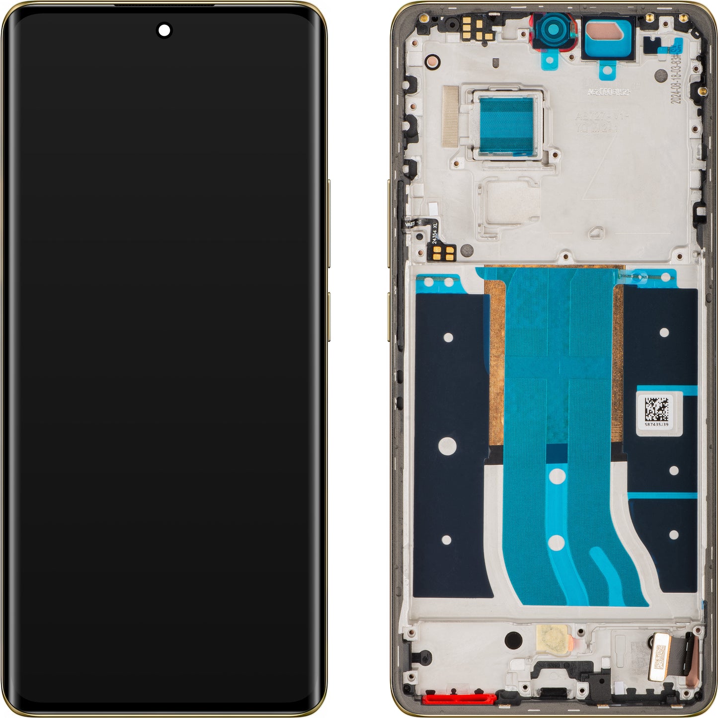 Écran tactile Realme 12 Pro+, avec cadre, or (Navigator Beige), Service Pack 621029000160