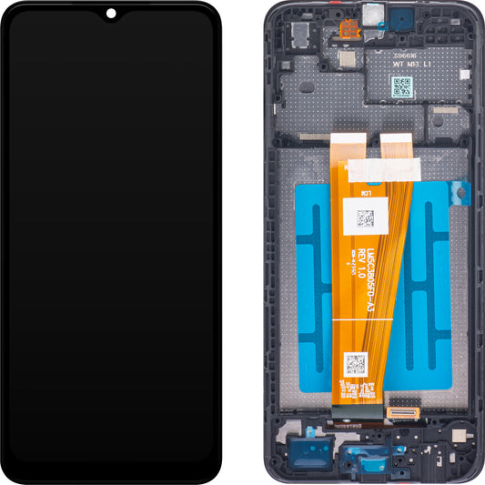Écran tactile Samsung Galaxy A04 A045, avec cadre, noir, Service Pack GH81-22731A