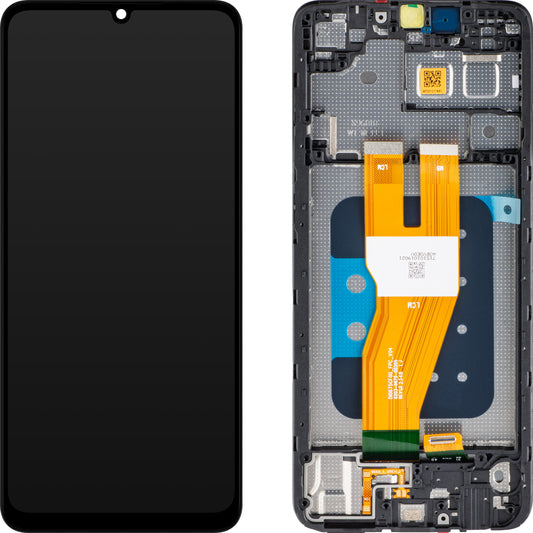 Écran tactile Samsung Galaxy A05 A055, avec cadre, noir, Service Pack GH81-24189A