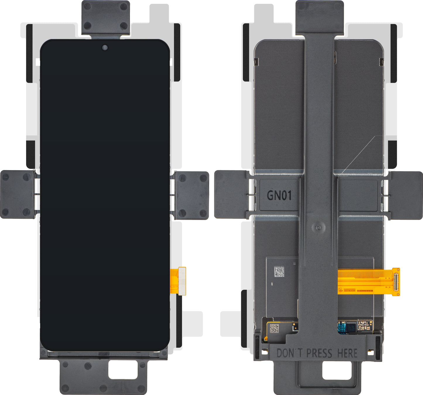 Écran avec écran tactile Samsung Galaxy Z Flip6 F741, sous intérieur, pack de service GH82-35022A