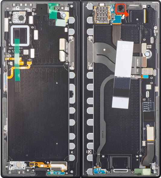 Écran tactile Samsung Galaxy Z Fold7 F966, avec cadre, sous-inner, noir (Jet Black), Service Pack GH82-37548C