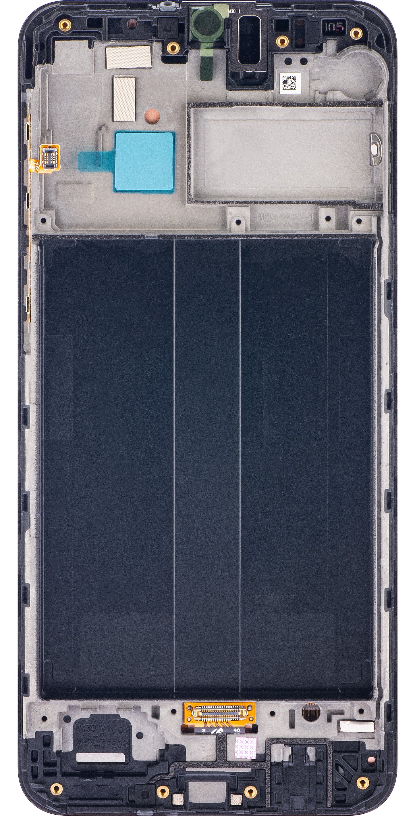 Samsung Galaxy Galaxy M30 M305 Écran tactile, avec cadre, noir, Service Pack GH82-19347A