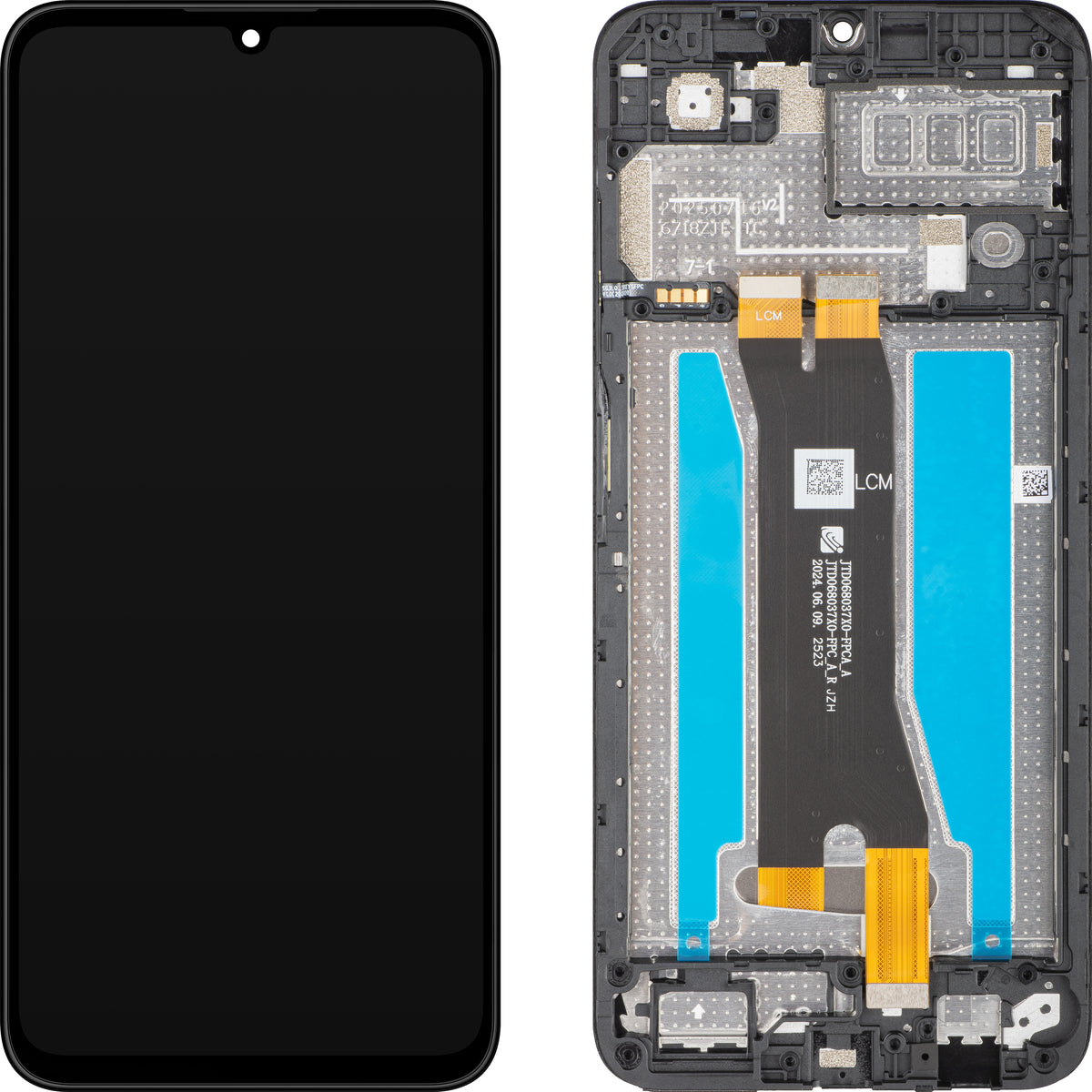 Écran tactile ZTE Blade A55, avec cadre, noir, Service Pack 80800519965
