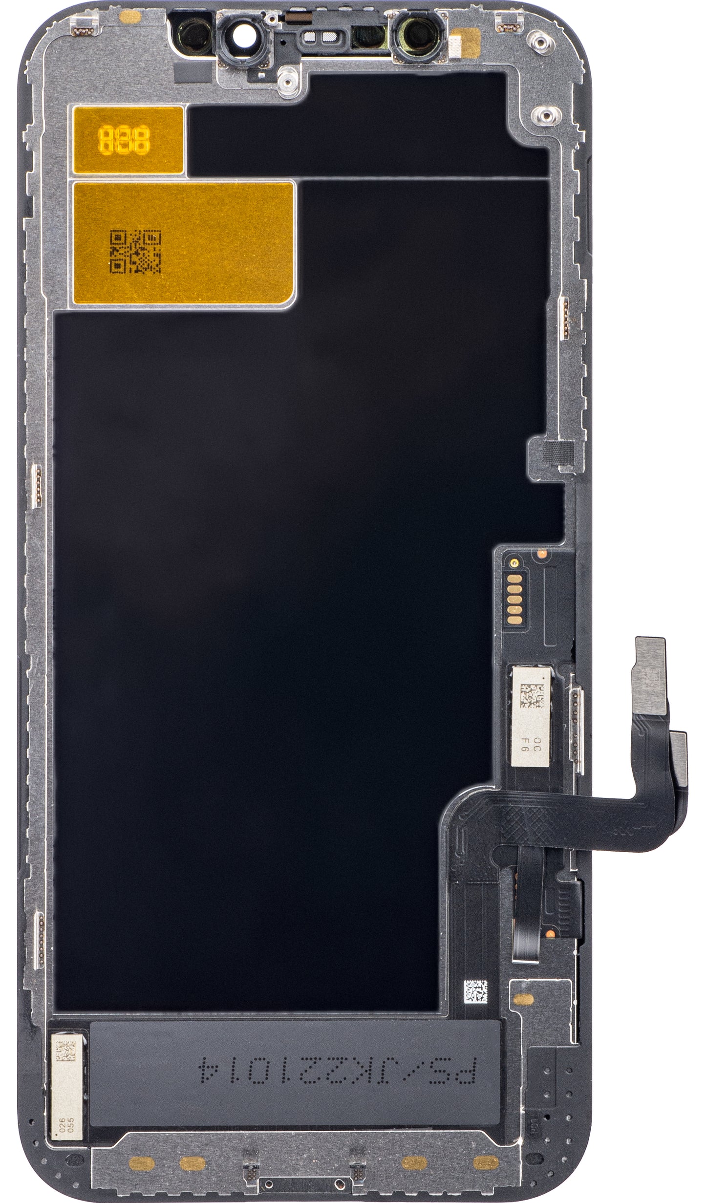 Écran avec Touchscreen JK pour Apple iPhone 12 / 12 Pro, avec Cadre, Version LCD In-Cell IC Movable, Noir