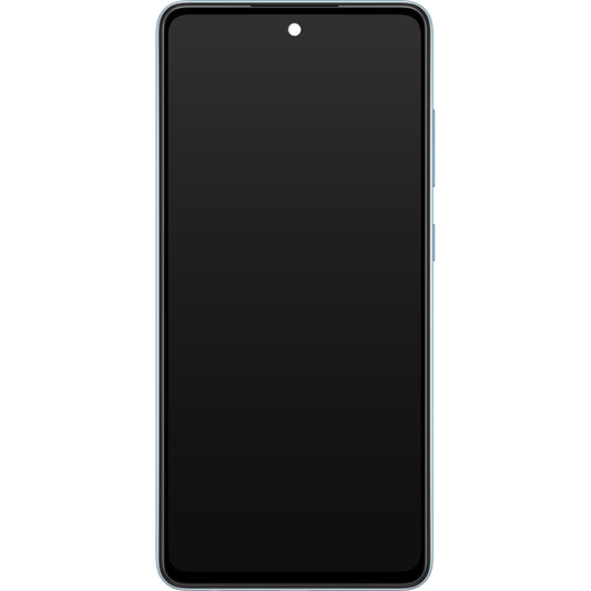 Écran tactile Samsung Galaxy A52 5G A526 / A52 A525, avec cadre, bleu, Service Pack GH82-25524B