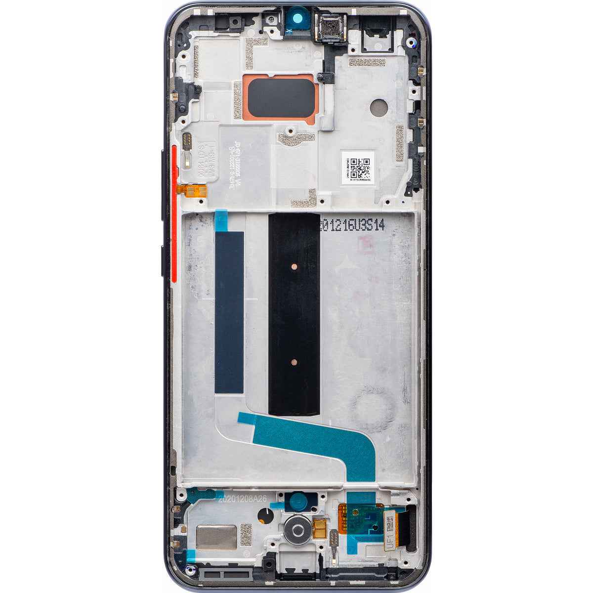 Écran avec écran tactile Xiaomi Mi 10 Lite 5G, avec cadre, gris, pack de service 56000400J900