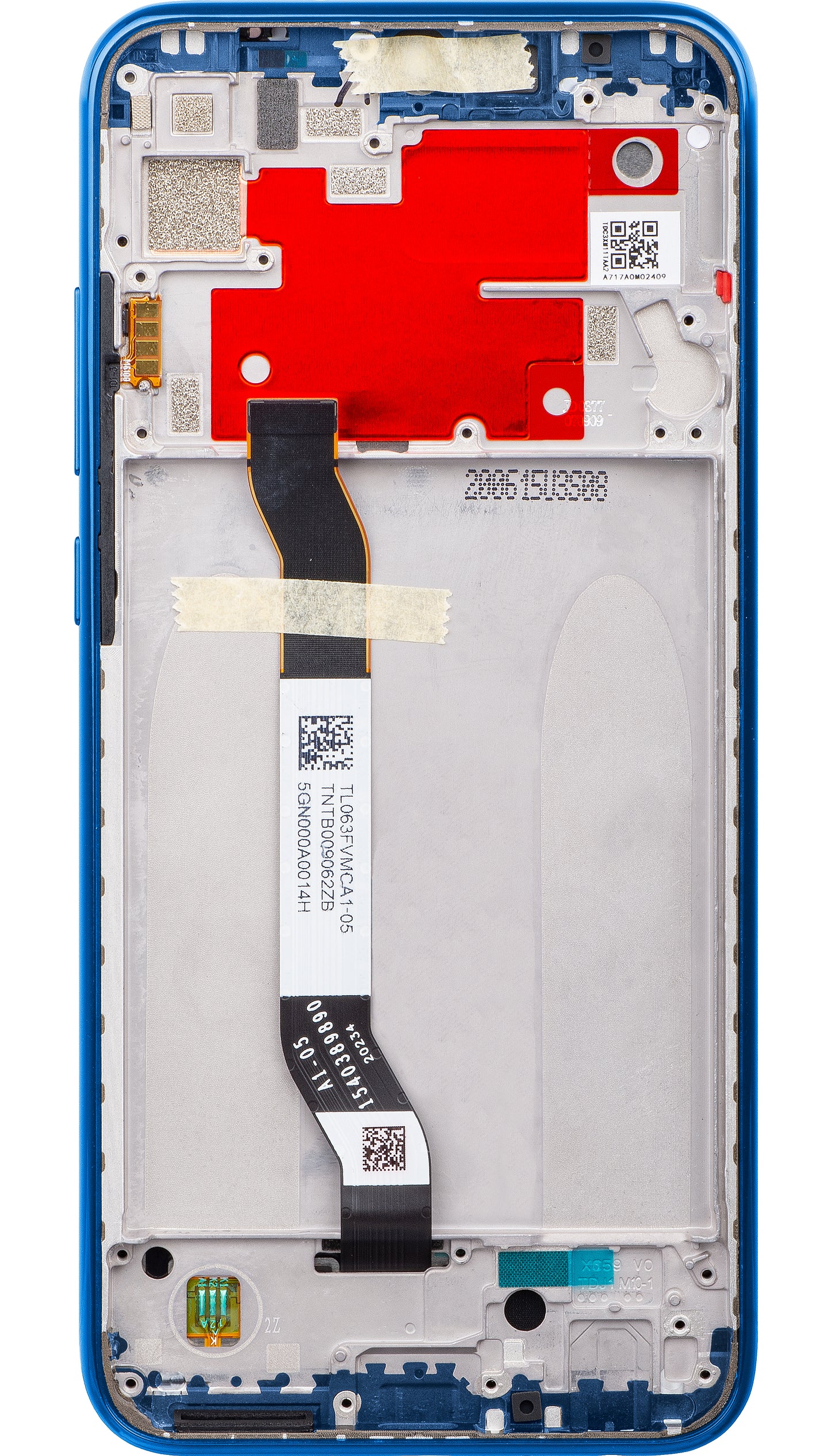 Écran avec Touchscreen Xiaomi Redmi Note 8T, avec Cadre, Bleu, Service Pack 5600030C3X00