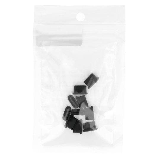 Bouchon Anti-Poussière Port Téléphone OEM, USB-C, Lot de 10 pièces, Noir