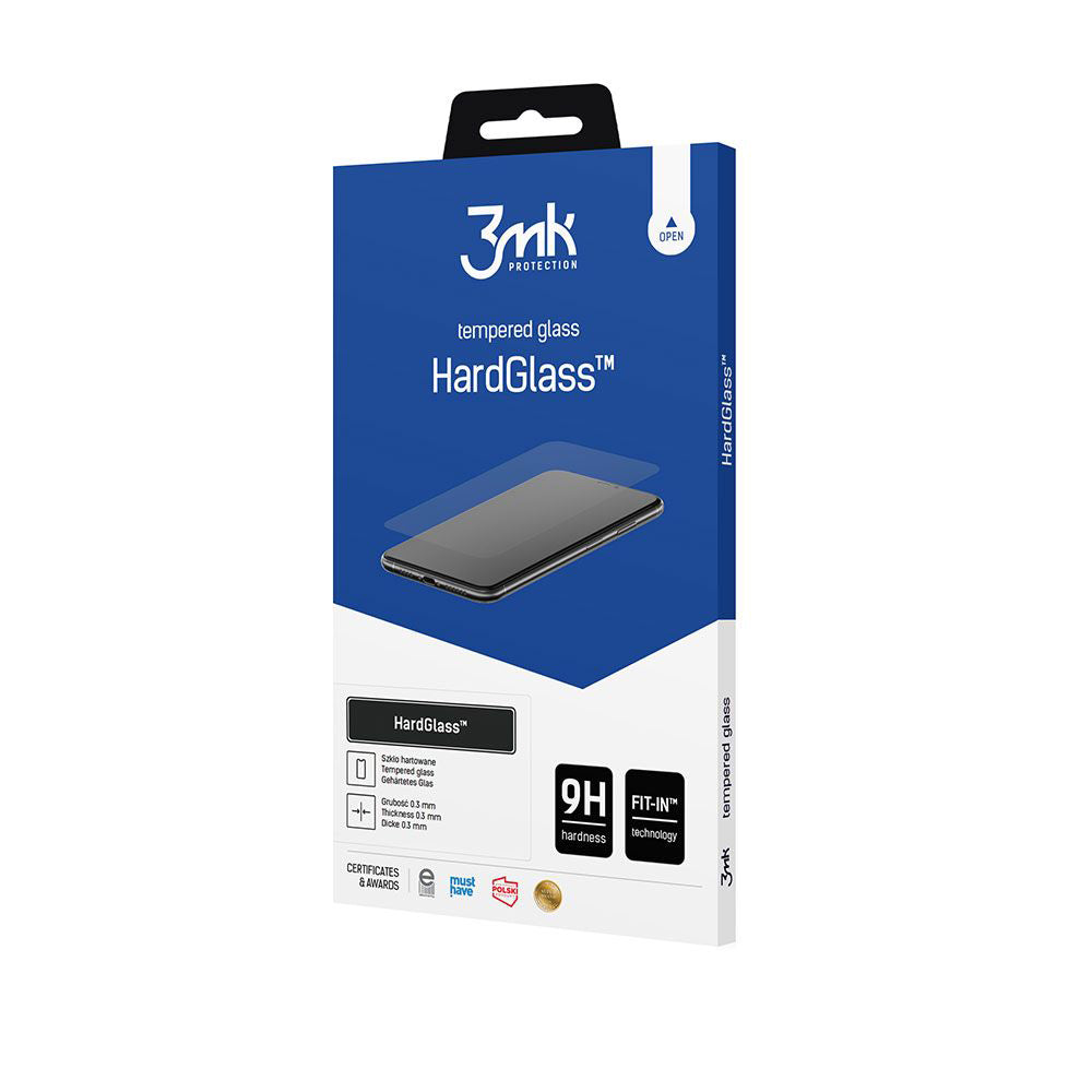Film de protection d'écran 3MK HardGlass pour Samsung Galaxy A37 5G, Verre trempé, Collage complet