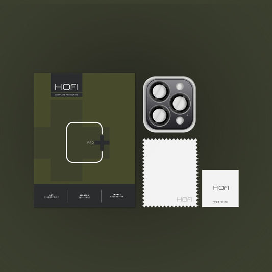 Film Protecteur Caméra Arrière HOFI CamRing PRO+ pour Apple iPhone 16 Pro Max / 16 Pro, Protection Verre, Noir