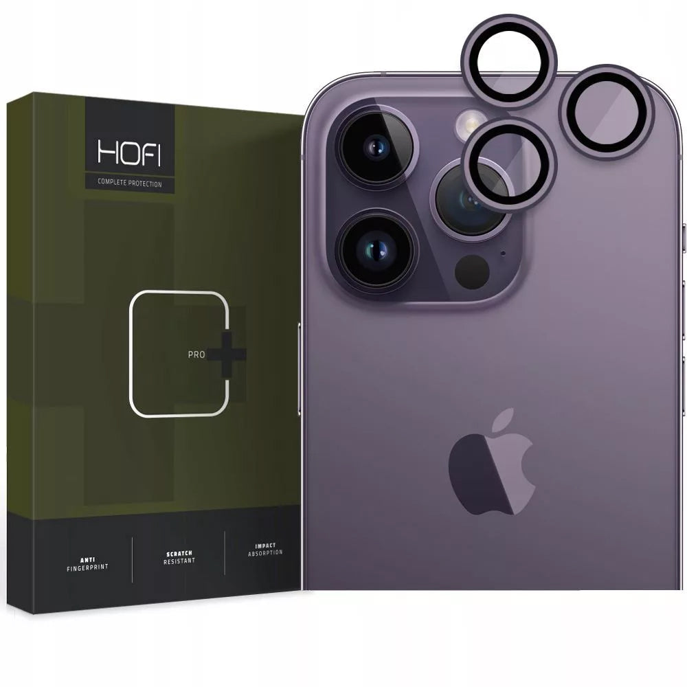 Film de protection pour caméra arrière Tech-Protect CamRing Fit+ pour Apple iPhone 14 Pro Max / 14 Pro, Verre Trempé, Violet