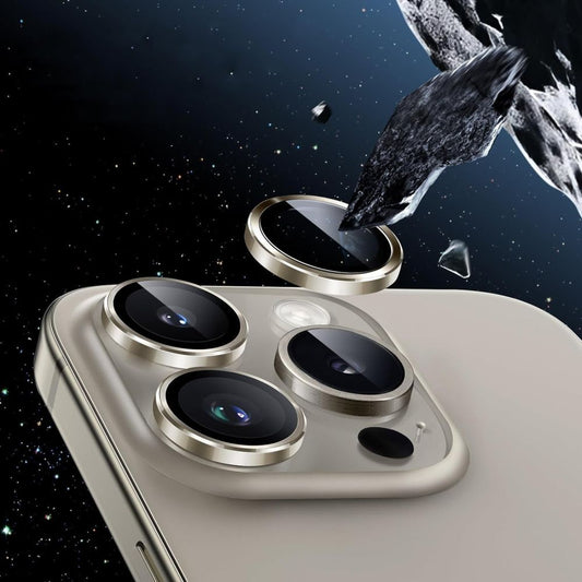 Film protecteur pour le dos de l'appareil photo HOFI CamRing PRO+ pour Apple iPhone 16 Pro Max / 16 Pro, protégé par du verre, gris
