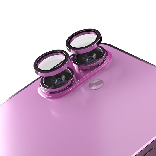Film de protection pour caméra arrière Etteri pour Apple iPhone 16 Plus / 16, Verre trempé, Rose