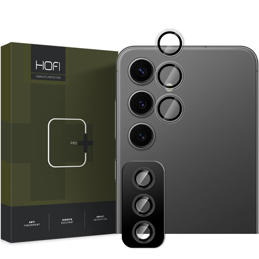 Film de protection pour caméra arrière HOFI CamRing PRO+ pour Samsung Galaxy S25+ S936, Verre trempé, Noir