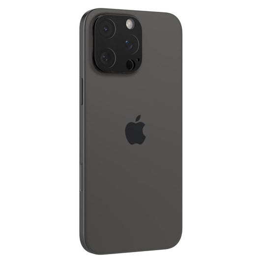 Spigen Optik Film de protection pour caméra arrière pour Apple iPhone 15 Pro Max / 15 Pro, protection en verre, collage complet, lot de 2 pièces, noir AGL05273